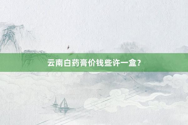 云南白药膏价钱些许一盒？
